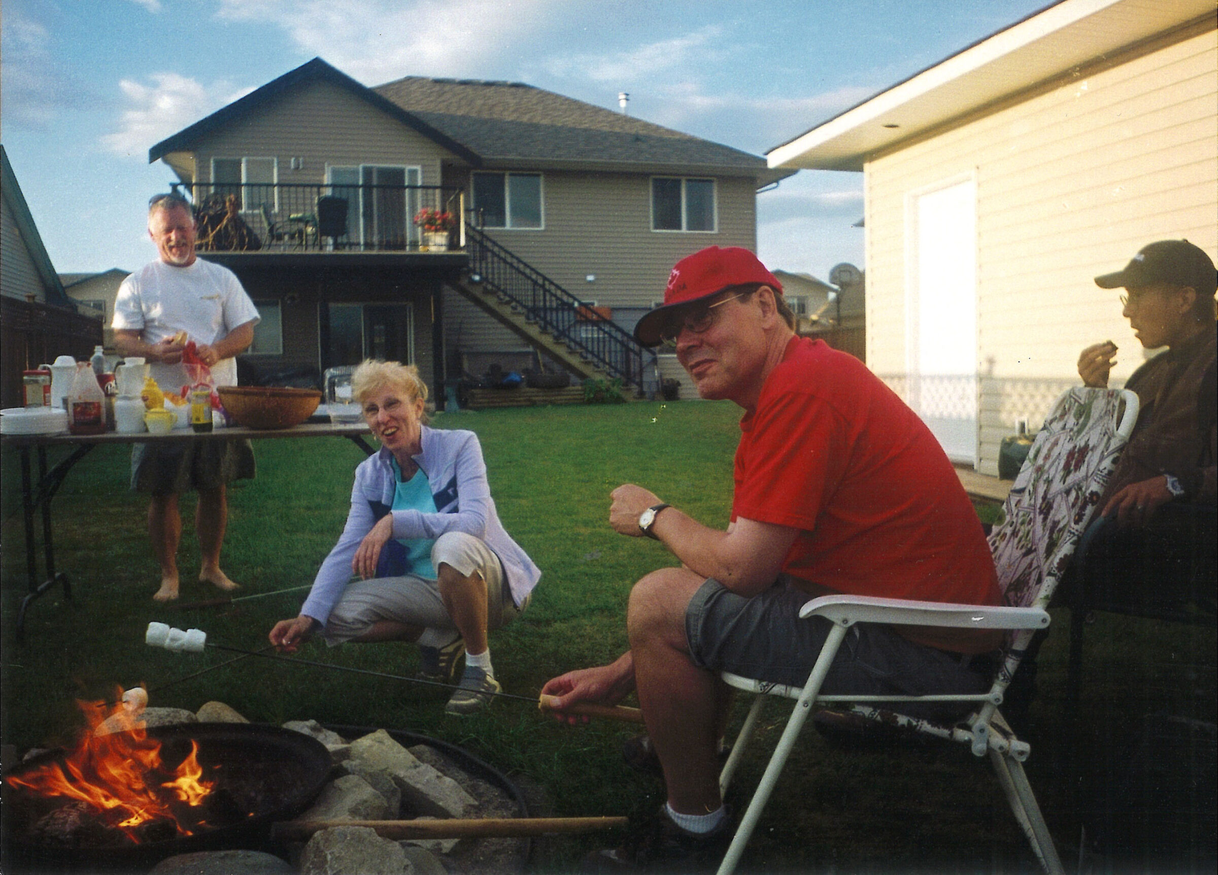 Bbq At Kathy's House, Everett In Foreground, James Wong Far Right