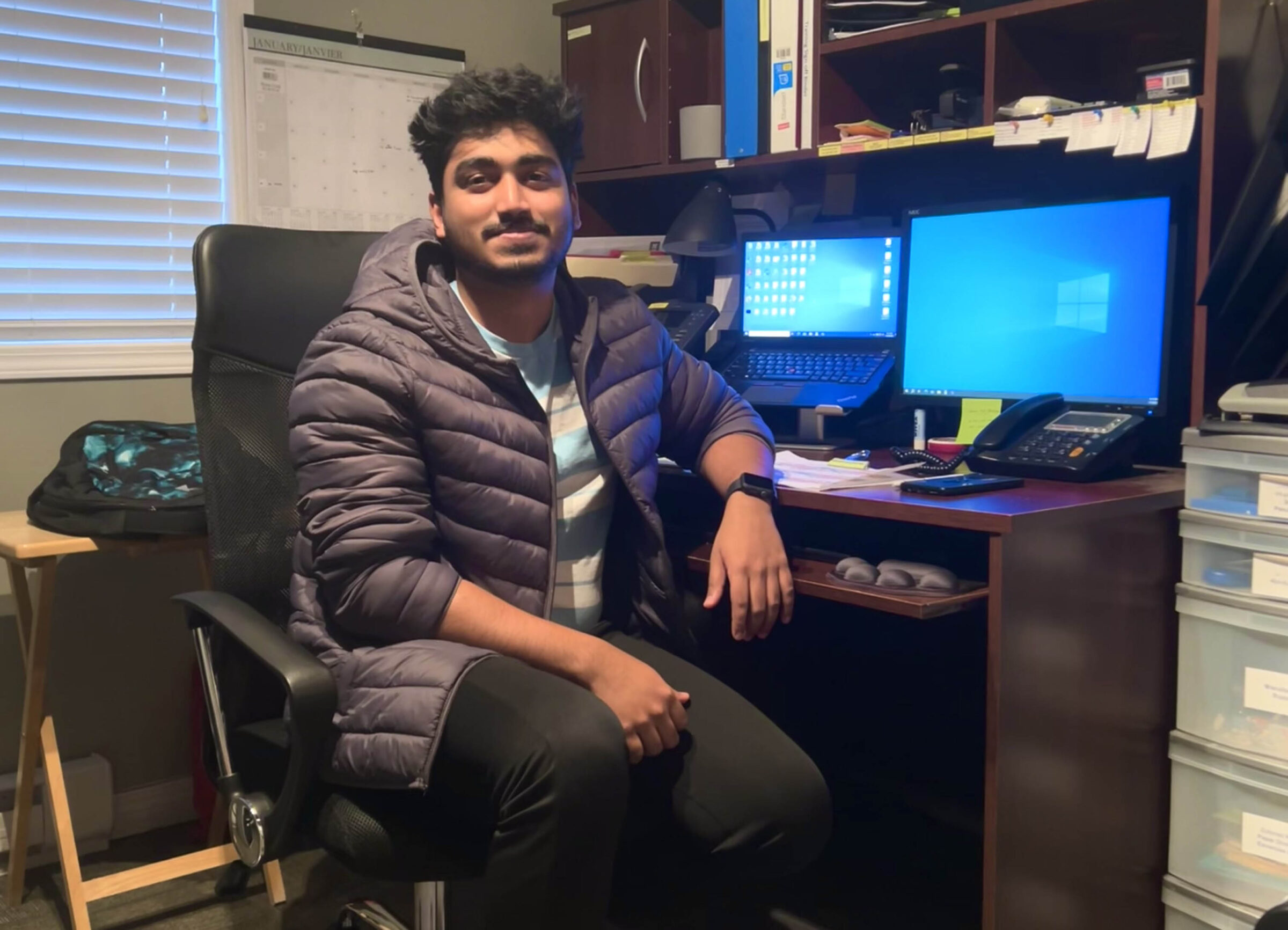 Joyal At His Desk